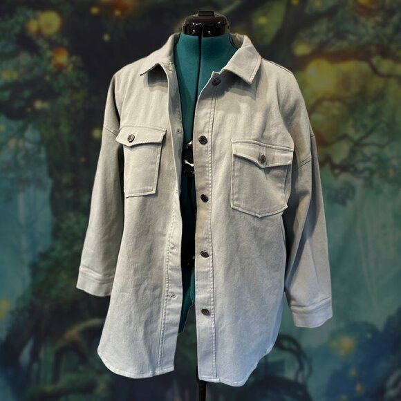 Upcycled Johnny Cash Western Utility Jacket | Oversized Shacket sz M - Picture 4 of 4